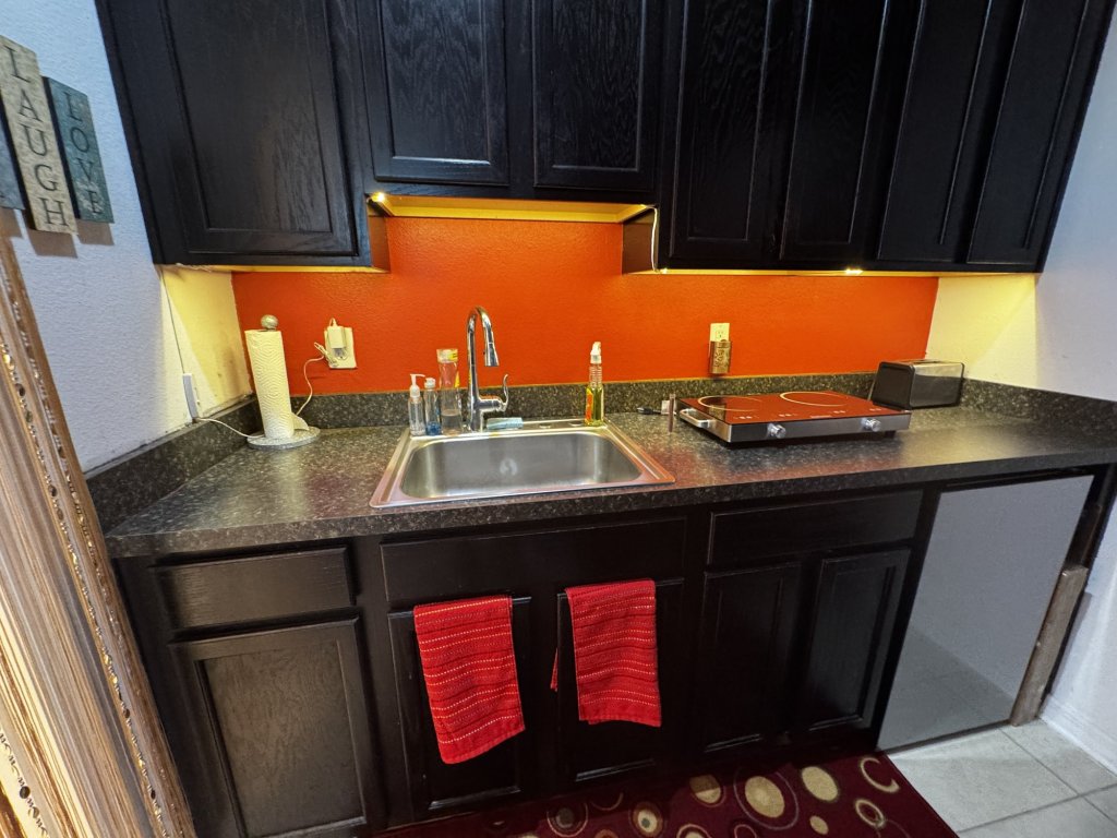 Summerlake Garage Apartment Kitchenette Sink and Hot Plate